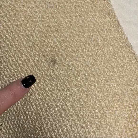 Pol Beige Cardigan Sweater Knit Tie Front Boho Neutral Striped Layering Medium - Picture 2 of 8